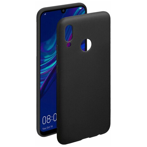 Чехол Gel Color Case для Huawei P Smart (2019), черный, PET белый, Deppa (87151)