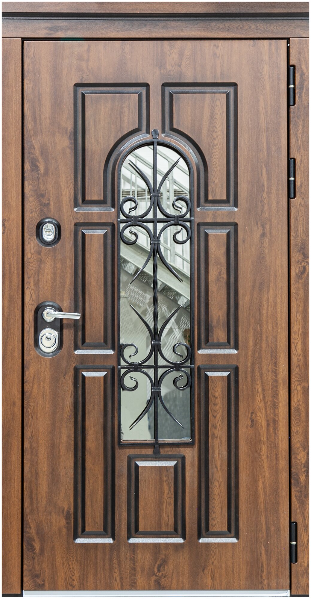 Дверь входная металлическая DIVA ДХ-32 2050x860 Правая Дуб темный - Альберо браш грей, тепло-шумоизоляция, антикоррозийная защита для квартиры и дома - фотография № 2