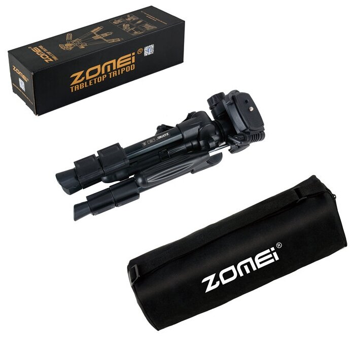 Профессиональный универсальный легкий усиленный штатив Zomei для смартфона и камеры