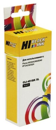 Картридж Hi-Black (HB-CLI-451XL-Bk) для Canon PIXMA iP7240/MG6340/MG5440, Bk