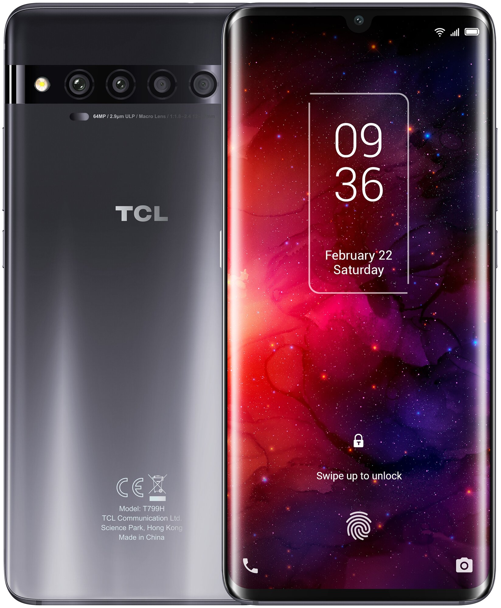 Смартфон TCL 10 Pro 6/128 ГБ, 2 SIM, угольно-серый