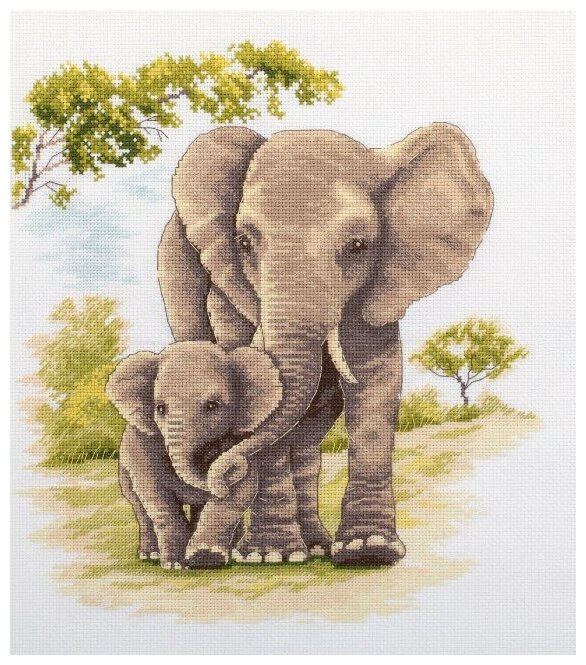 Мать и дитя. Слоны J-7208