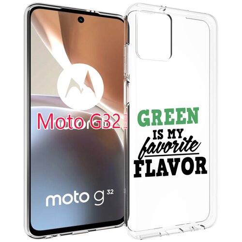 Чехол MyPads Зеленый-фаворит для Motorola Moto G32 задняя-панель-накладка-бампер чехол mypads зеленый дымок для motorola moto g32 задняя панель накладка бампер