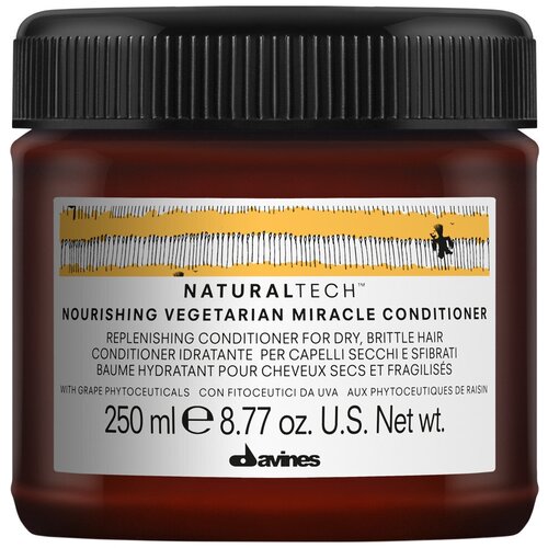 Davines Natural Tech Nourishing Vegetarian Miracle Conditioner - Питательный кондиционер Вегетарианское чудо 250мл увлажняющий кондиционер для нормальных или слегка сухих волос 60 мл davines naturaltech well being