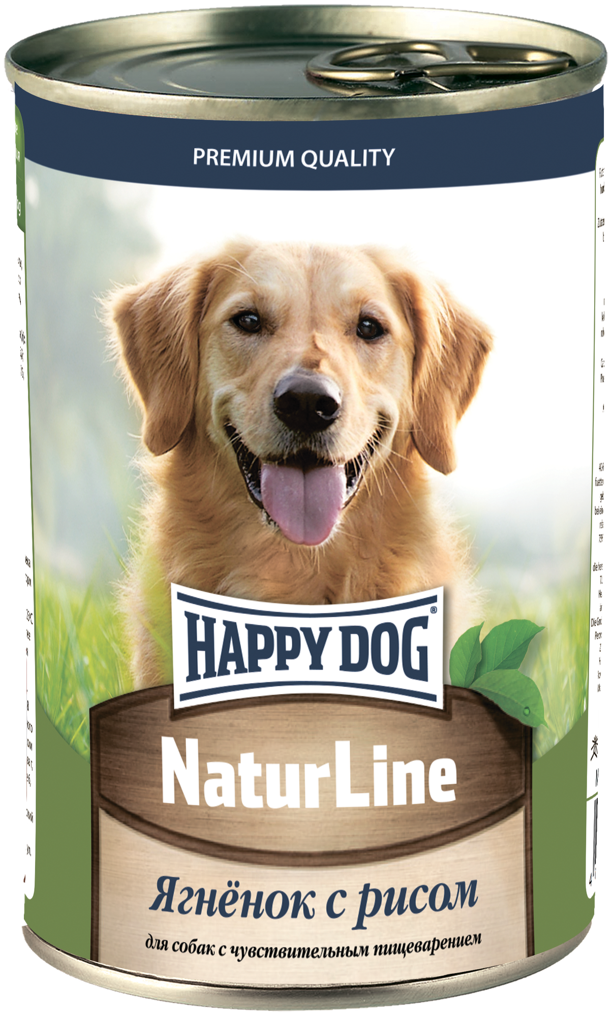 Консервы для собак Happy Dog NatureLine (Ягненок с рисом), 410 гр. По 12 шт.