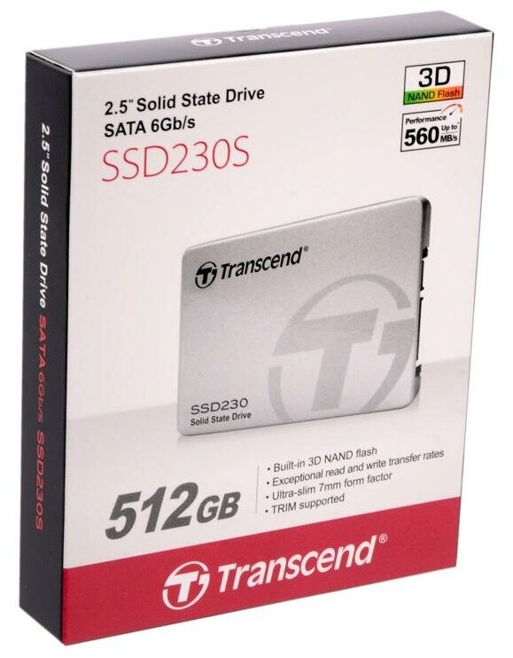 Твердотельный накопитель Transcend SSD230S 512 ГБ SATA TS512GSSD230S - фотография № 18