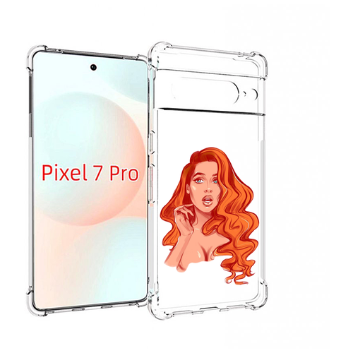Чехол MyPads рыжая-девушка-модельной-внешности женский для Google Pixel 7 Pro задняя-панель-накладка-бампер чехол mypads рыжая девушка модельной внешности женский для iphone 14 plus 6 7 задняя панель накладка бампер
