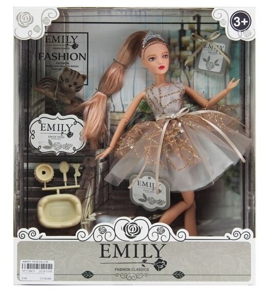 Кукла Emily Вечерняя серия, с аксессуарами, 30 см (WJ-12670)