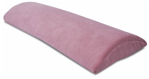 Полувалик массажный под поясницу или шею, подушка полувалик для массажа, розовая пудра