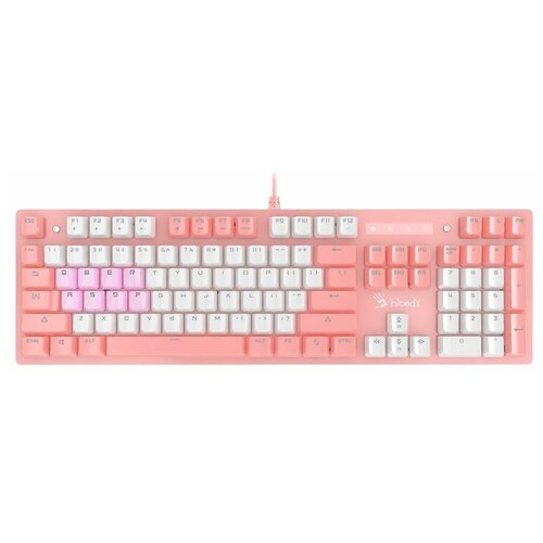 Клавиатура A4Tech Bloody B800 Dual Color механическая розовыйбелый USB for gamer LED 647400₽