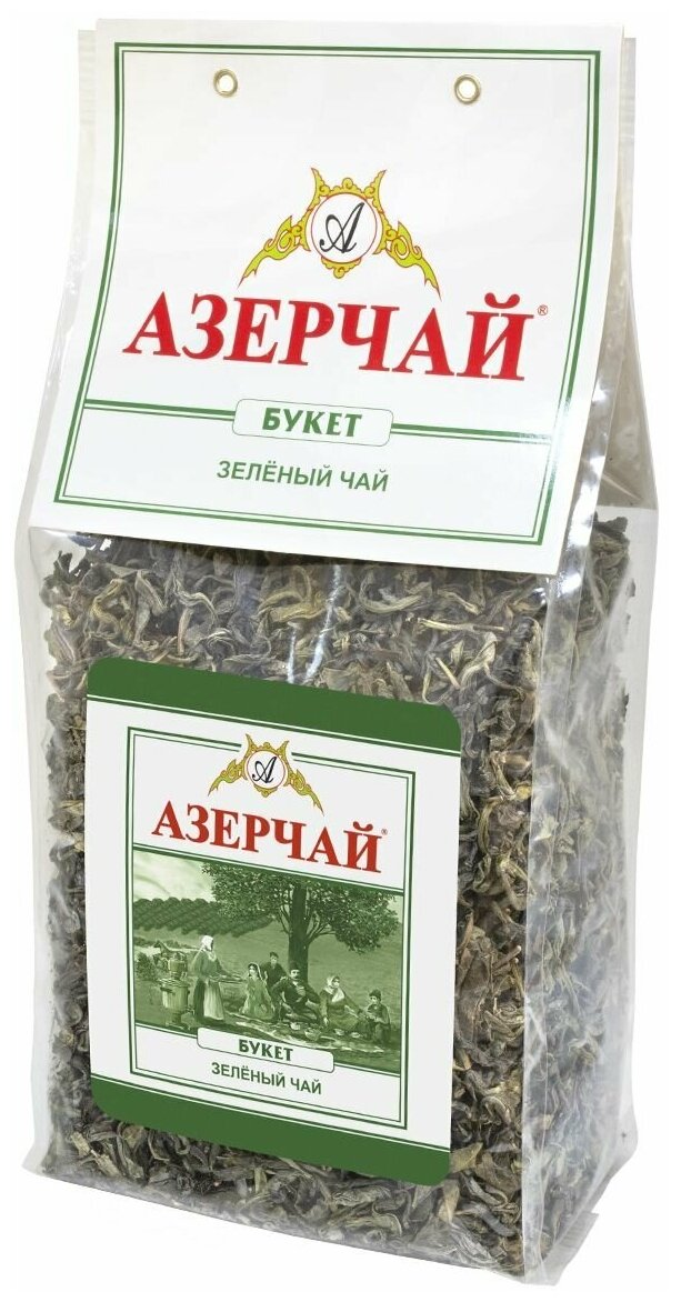 Чай листовой зеленый Азерчай Букет, 400 г