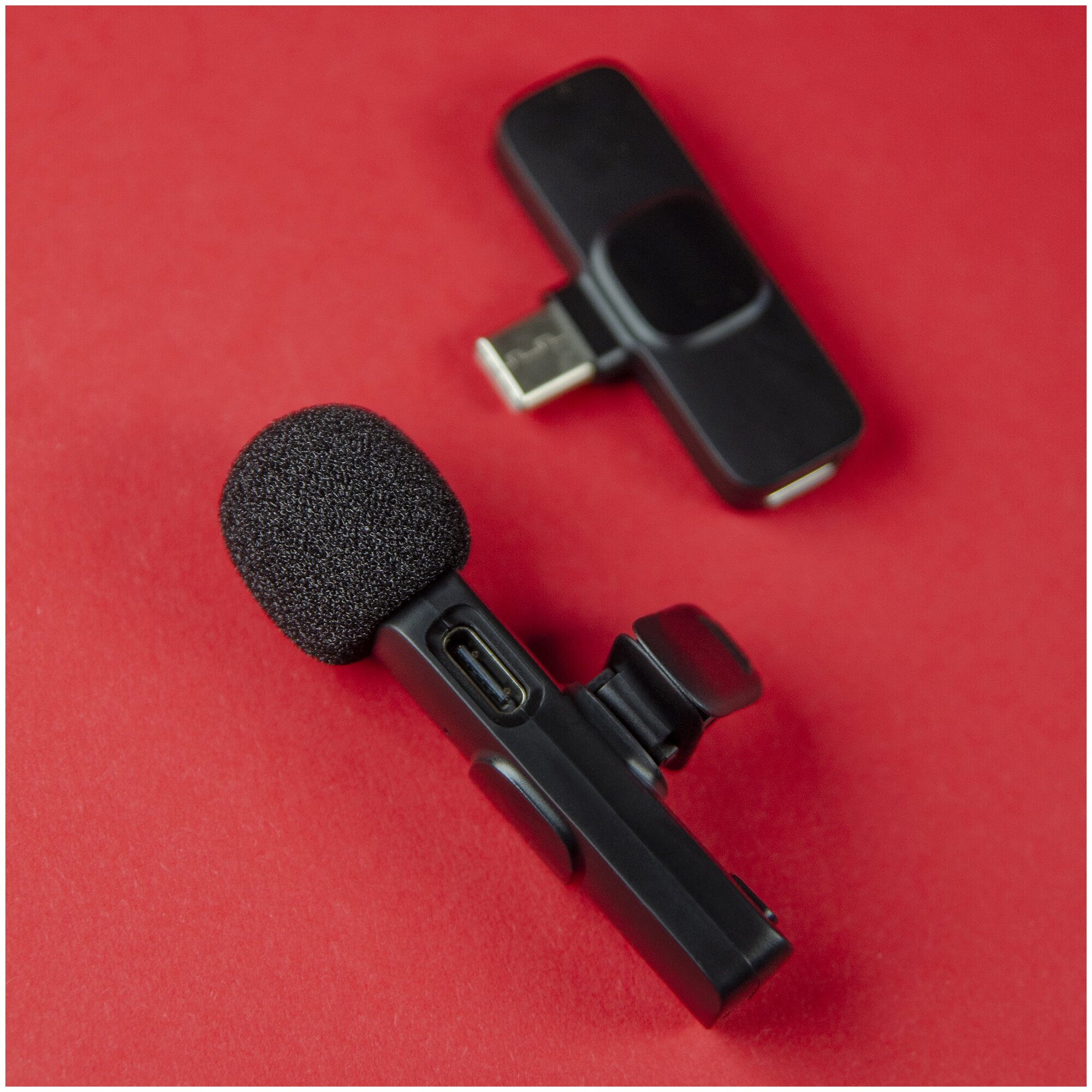 Микрофон петличный беспроводной для android WALKER WRM-51 пелтичка для телефона для записи видео блога стрима звука с разъемом type-c черный