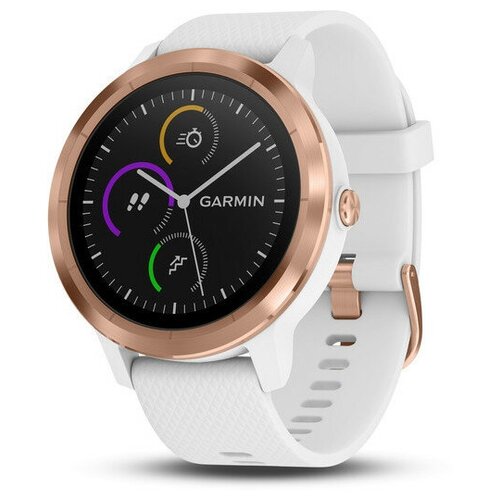 Смарт-часы GARMIN VIVOACTIVE 3 золотистые с белым ремешком