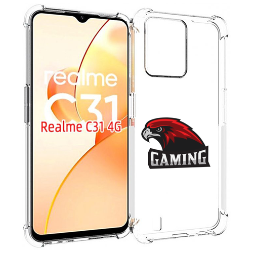 Чехол MyPads Gaming-1 мужской для OPPO Realme C31 задняя-панель-накладка-бампер