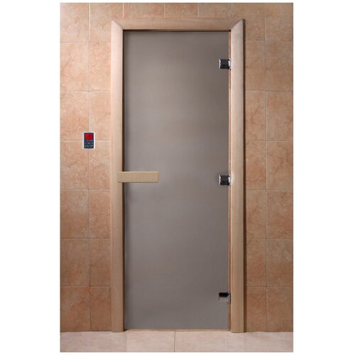 Стеклянная дверь Дорвуд теплое утро, правая, 1900х700 мм, 1900х700 мм, коробка в комплекте, цвет: серый