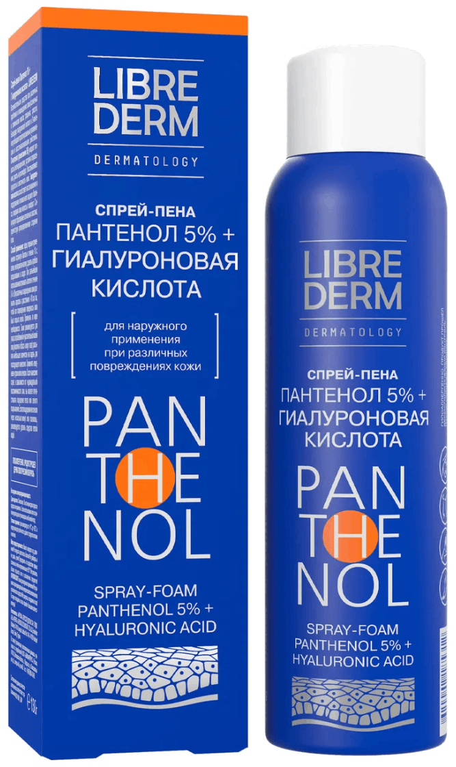 LIBREDERM Пантенол спрей с гиалуроновой кислотой, 130 гр, Librederm