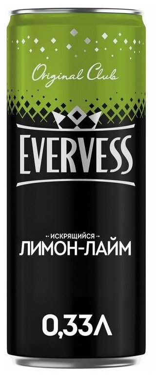 Напиток газированный Evervess Лимон-Лайм 0,33л - фотография № 2