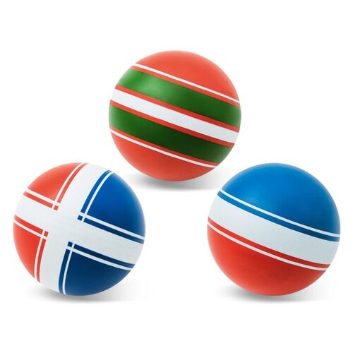 Мяч 75мм серия Классика из резины, ручное окраш. 44194