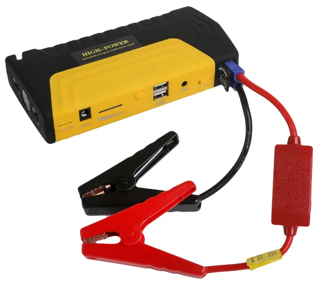 Портативное пусковое пуско-зарядное устройство для автомобиля Jump Starter 16800 mAh с переходниками для зарядки гаджетов