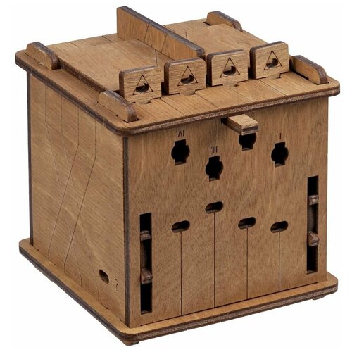 Шкатулка-головоломка подарочная коробка деревянная игра головоломка Block Unlock коробка подарочная стеклянные сосульки 18x14 см