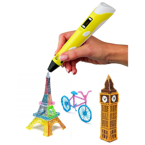 3D ручка 3D Pen-2 с дисплеем желтая