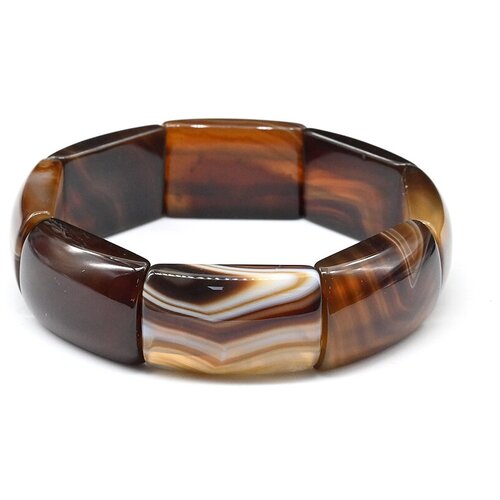 фото Браслет радуга камня, агат, мультиколор