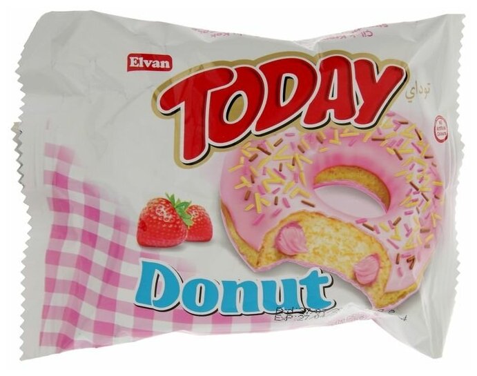 Кекс Donut Today, клубника, 50 г./В упаковке шт: 3 - фотография № 1