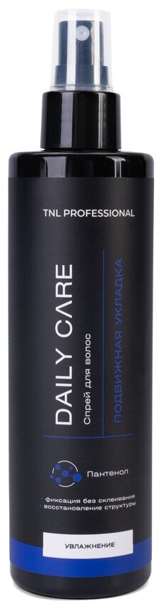 TNL, Daily Care - спрей для волос “Увлажнение” подвижная укладка с пантенолом, 250 мл