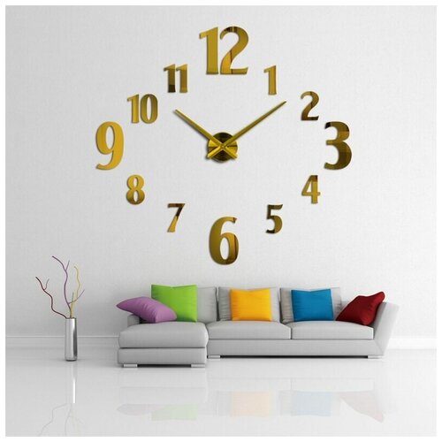 Настенные клеящиеся 3D-часы, 100 см-D