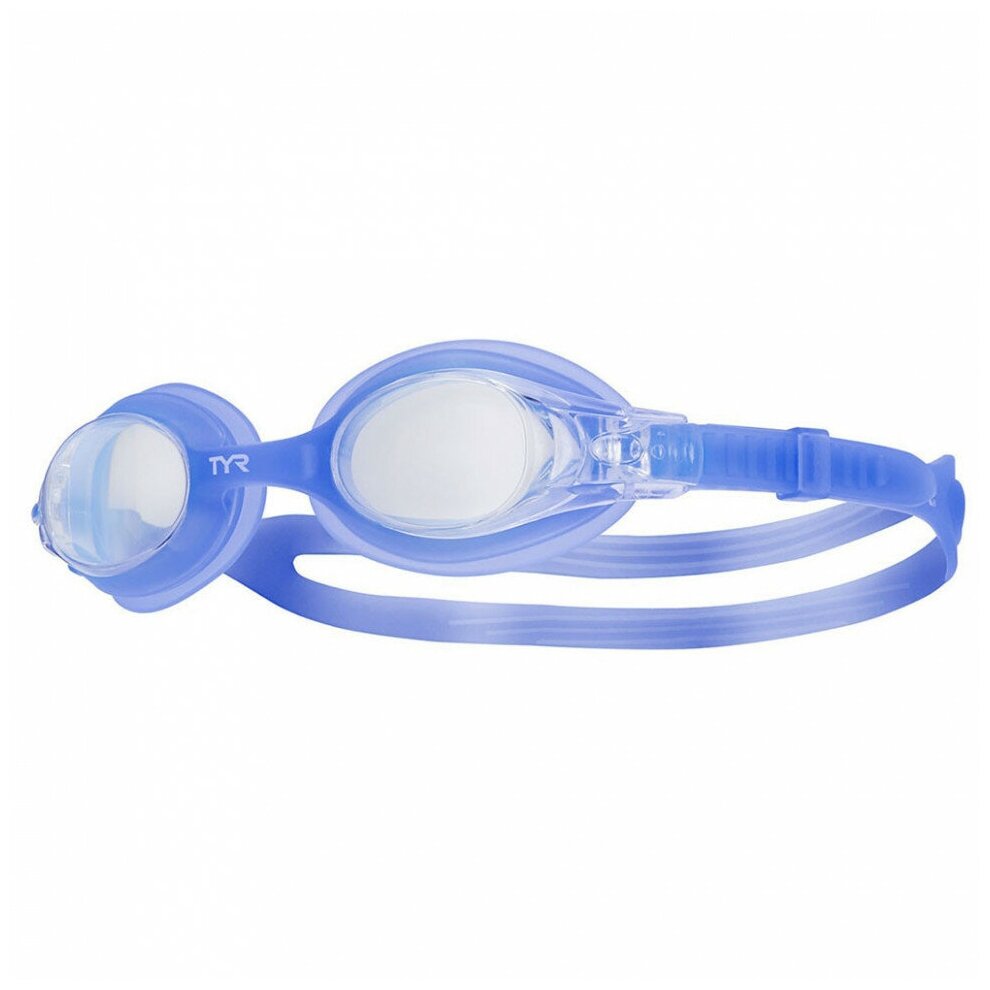 Очки для плавания детские TYR Swimple LGSW-105, прозрачные линзы, голубая оправа