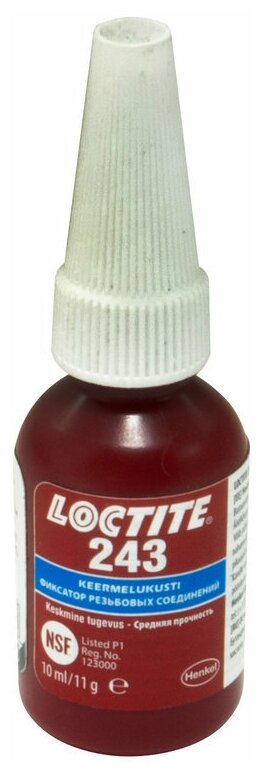 LOCTITE 243 10мл. Фиксатор резьбы средней прочности