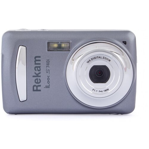 Фотоаппарат Rekam iLook S740i темно-серый 16Mpix 24 720p SDHCMMC CMOSAAA 297000₽
