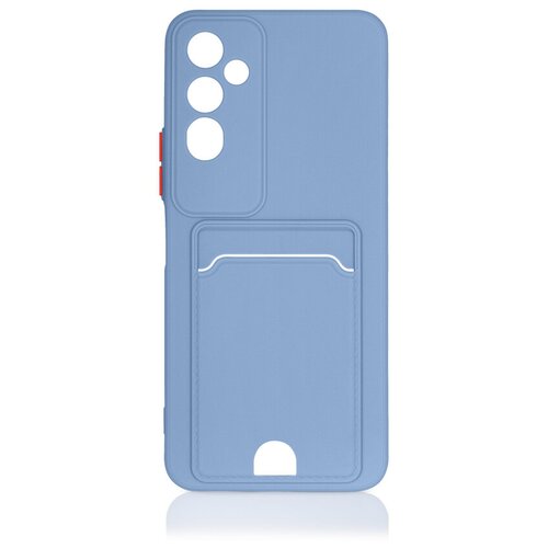 Силиконовый чехол с отделением для карты для Tecno Pova 4 DF tCardCase-04 (gray/blue) чехол df для tecno spark 9 pro silicone с отделением для карты gray blue tcardcase 03