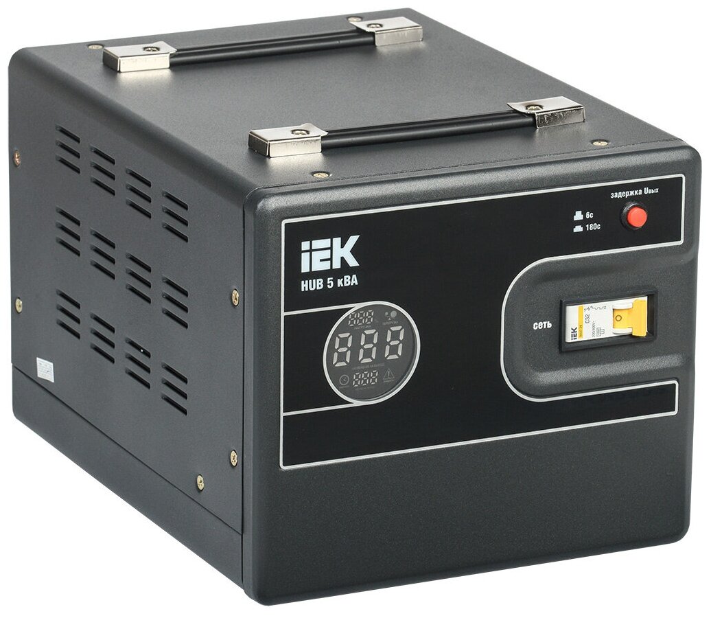 Стабилизатор напряжения IEK Hub черный (ivs21-1-005-13)