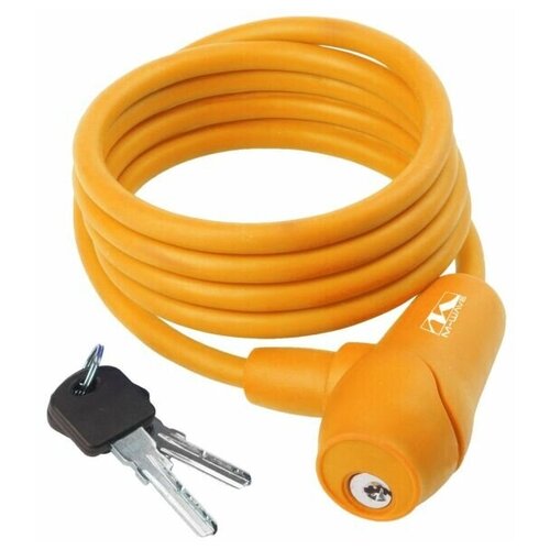 Велозамок M-Wave, с ключом, 8х1500 Оранжевый