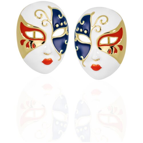 Серьги с подвесками LIGHT NIGHT, синий, красный женские массивные серьги венецианские маски