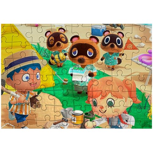 Пазл Картонный 38x26 Animal Crossing New Horizons, Герои 3d постер animal crossing new horizons