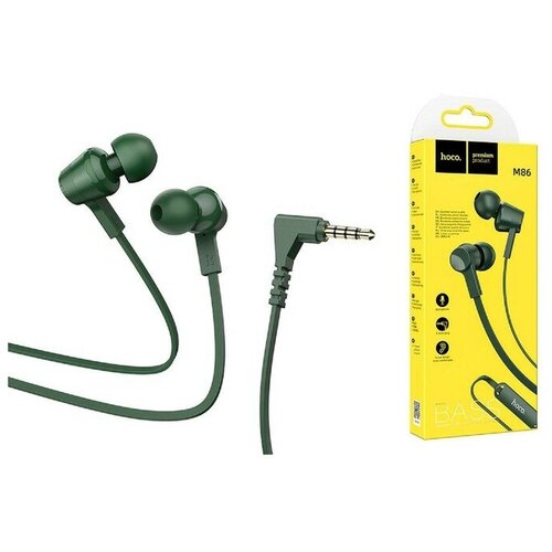 Наушники Hoco M86 проводные вакуумные микрофон Jack 35 мм 12 м зеленые 107400₽