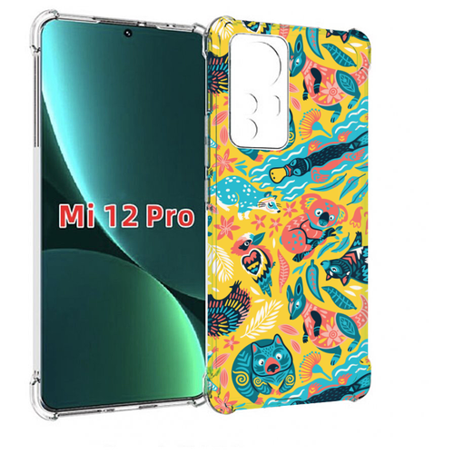 Чехол MyPads seamless-pattern для Xiaomi 12S Pro задняя-панель-накладка-бампер чехол mypads seamless pattern для meizu pro 7 plus задняя панель накладка бампер