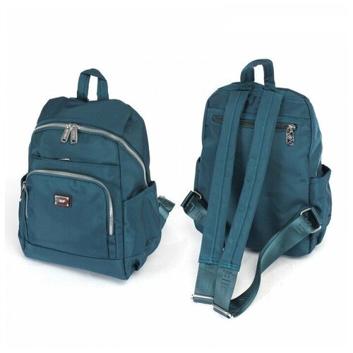 Сумка женская текстиль ZH-5265 (рюкзак), 1отд, 5внеш, 4внут/карм, бирюза 238432