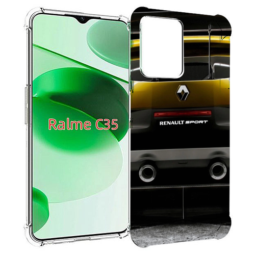 Чехол MyPads renault-рено-3 мужской для Realme C35 / Narzo 50A Prime задняя-панель-накладка-бампер