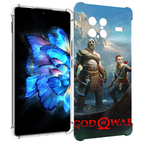 чехол mypads god of war кратос атрей для vivo y35 4g 2022 vivo y22 задняя панель накладка бампер Чехол MyPads God Of War Кратос Атрей для Vivo X Note 5G задняя-панель-накладка-бампер