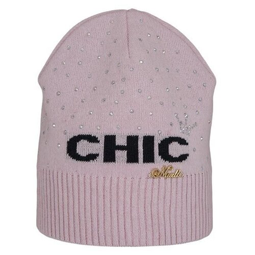 фото Шапка бини mialt, размер 48-50, розовый, синий