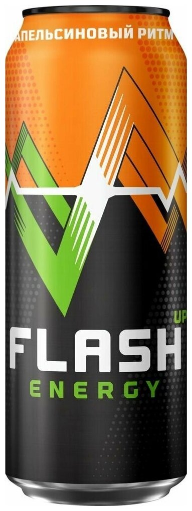 Энергетический напиток Flash Up Energy Апельсиновый Ритм 0,45 л х 24 банки - фотография № 2