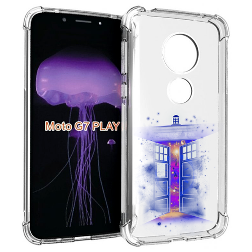 Чехол MyPads фиолетовый уголок абстракция для Motorola Moto G7 Play задняя-панель-накладка-бампер чехол mypads круглая абстракция для motorola moto g7 play задняя панель накладка бампер