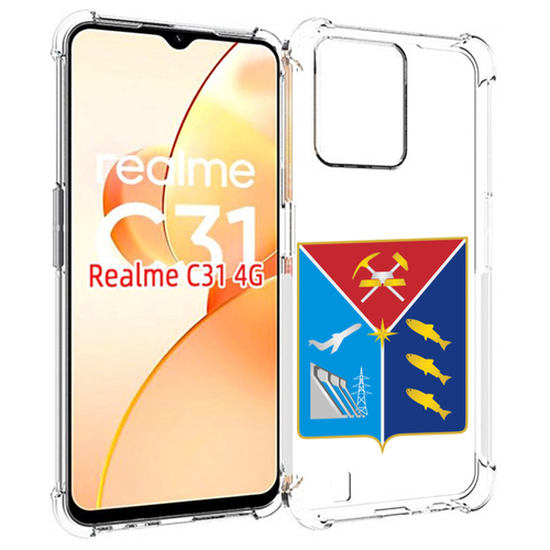 Чехол MyPads герб-магаданская-область для OPPO Realme C31 задняя-панель-накладка-бампер чехол mypads герб магаданская область для realme 10s задняя панель накладка бампер