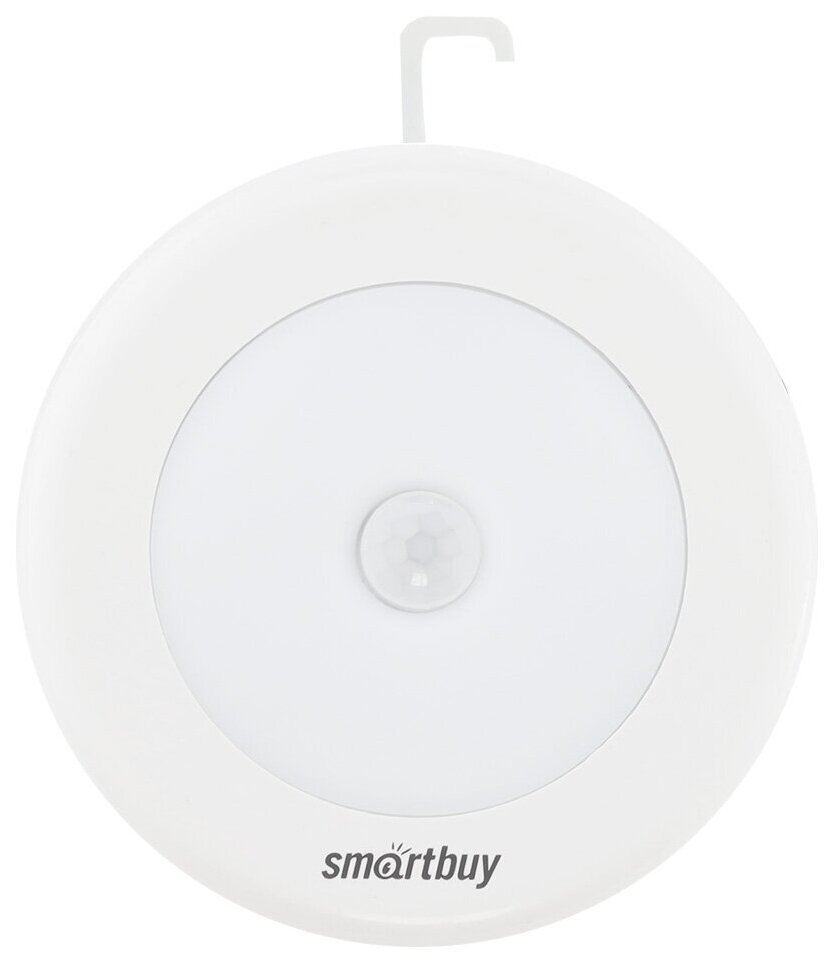 Светодиодный фонарь с датчиком движения и света 6 LED Smartbuy 3*AAA, белый (SBF-6-K)