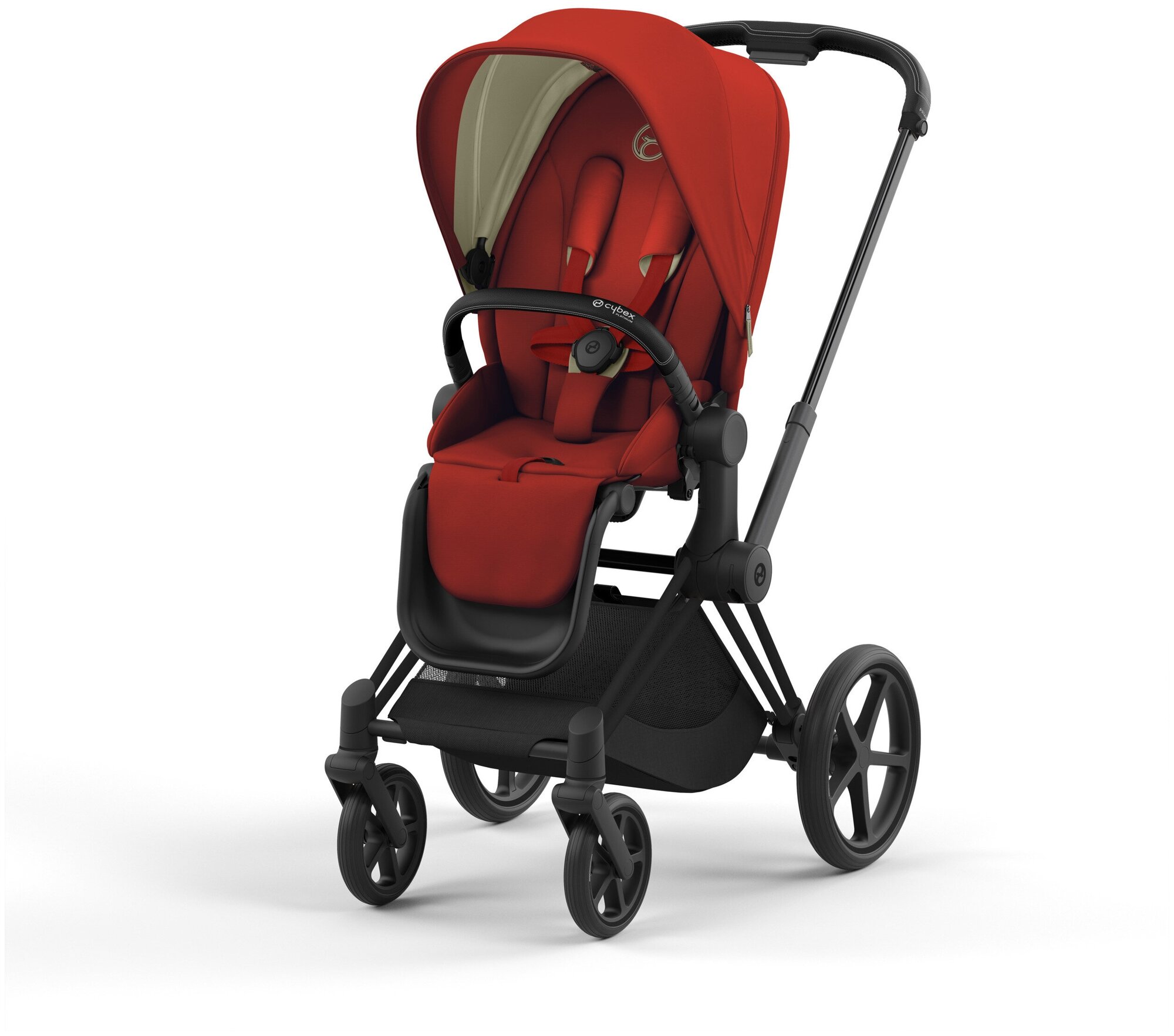 Прогулочная коляска Cybex Priam IV Autumn Gold на шасси IV Matt black