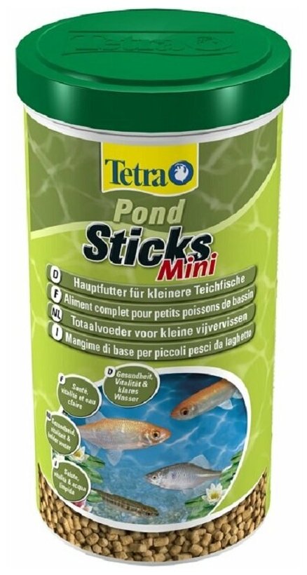 Tetra Pond Sticks Mini корм для мелких прудовых рыб мини-палочки 1 л - фотография № 3