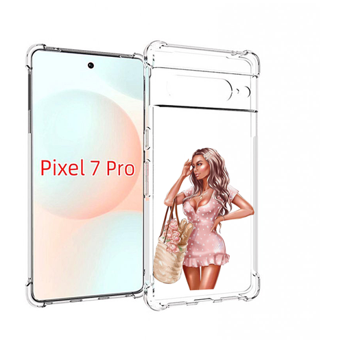 Чехол MyPads Девушка-в-мини-платье женский для Google Pixel 7 Pro задняя-панель-накладка-бампер чехол mypads девушка в ванне женский для google pixel 7 pro задняя панель накладка бампер